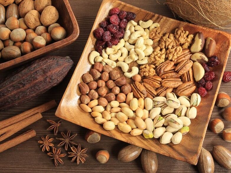 an assortment of nuts for strength